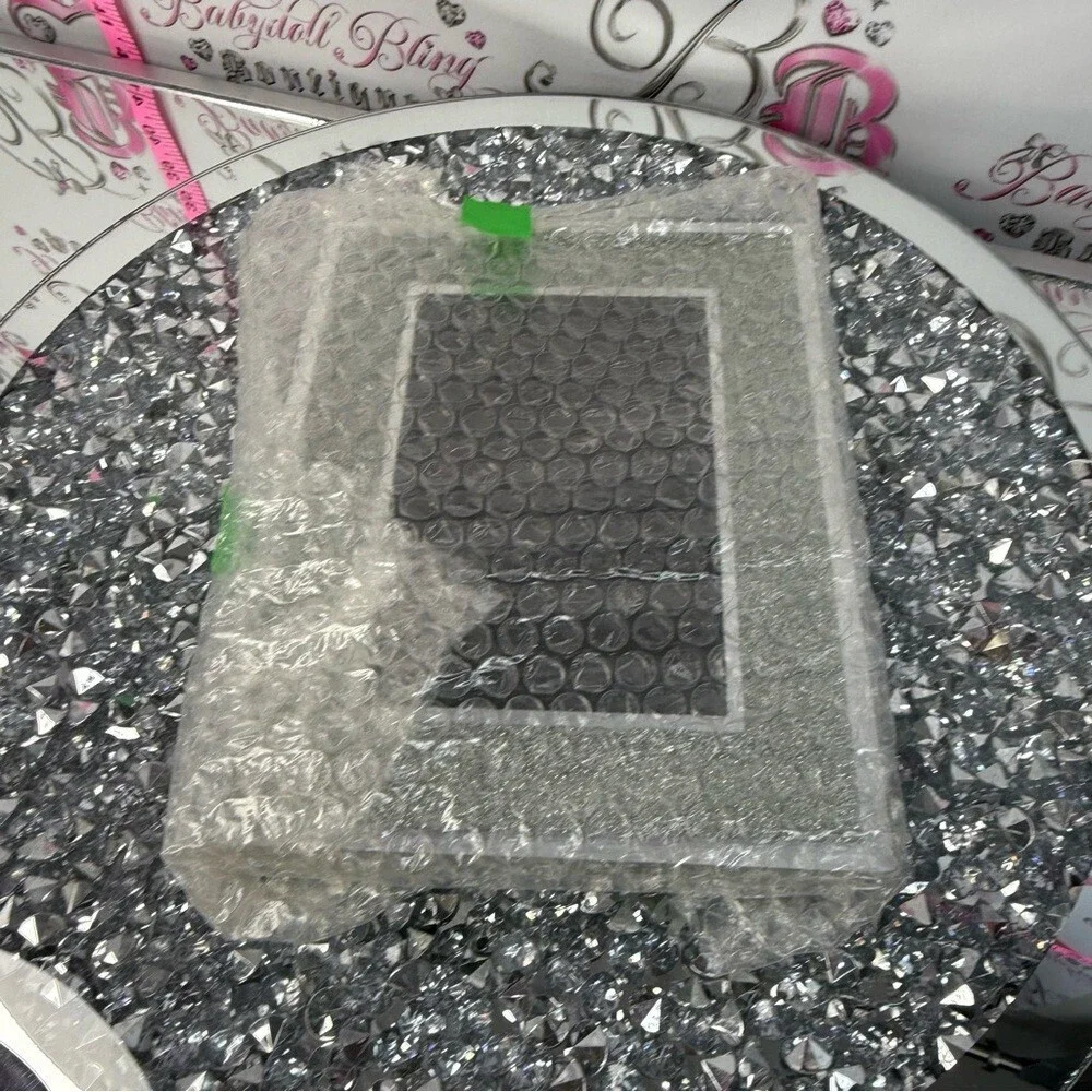 Picture frame sparkly silver Glitter Accent Picture Frame - Black and Silver